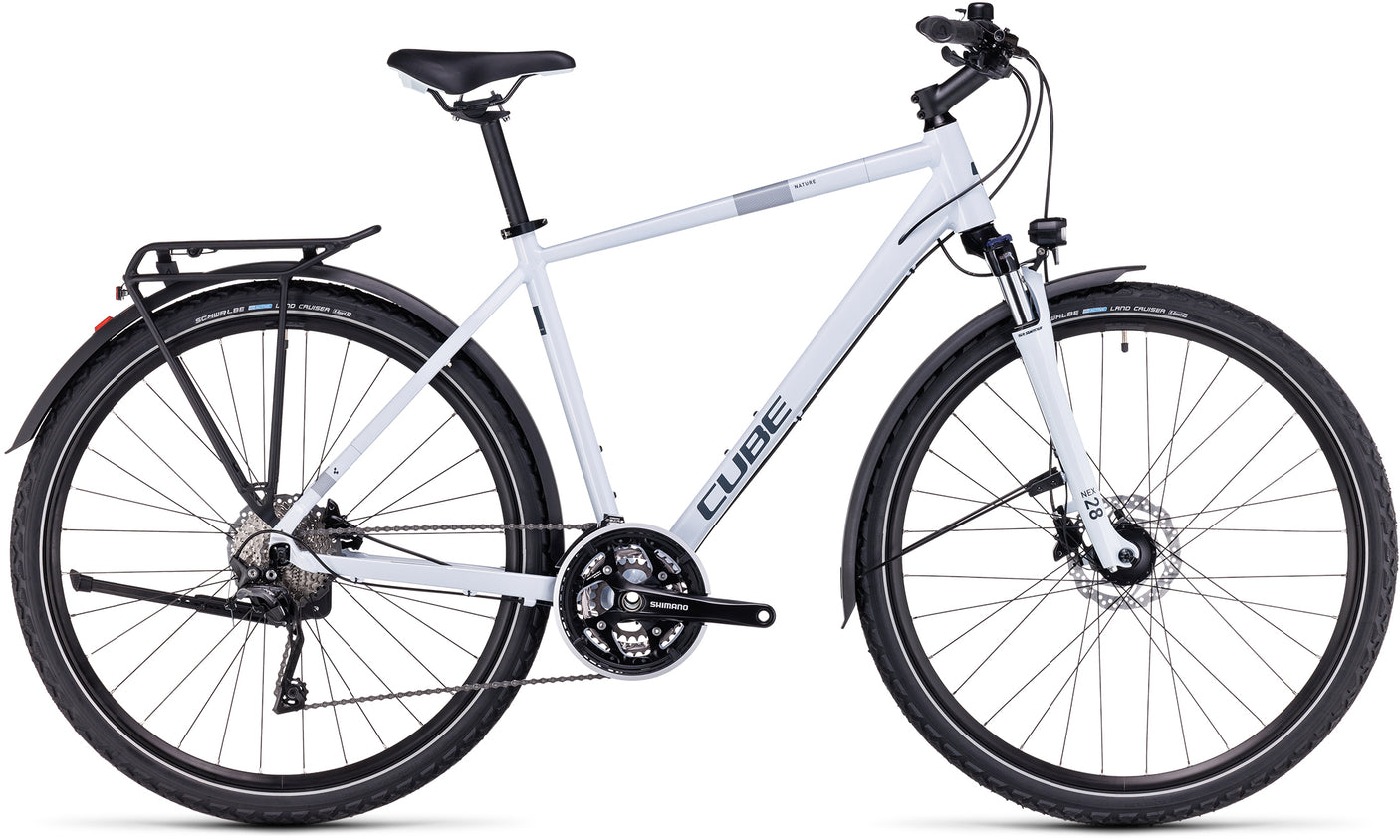 Cube Nature Pro Allroad Classic blanc givré et gris
