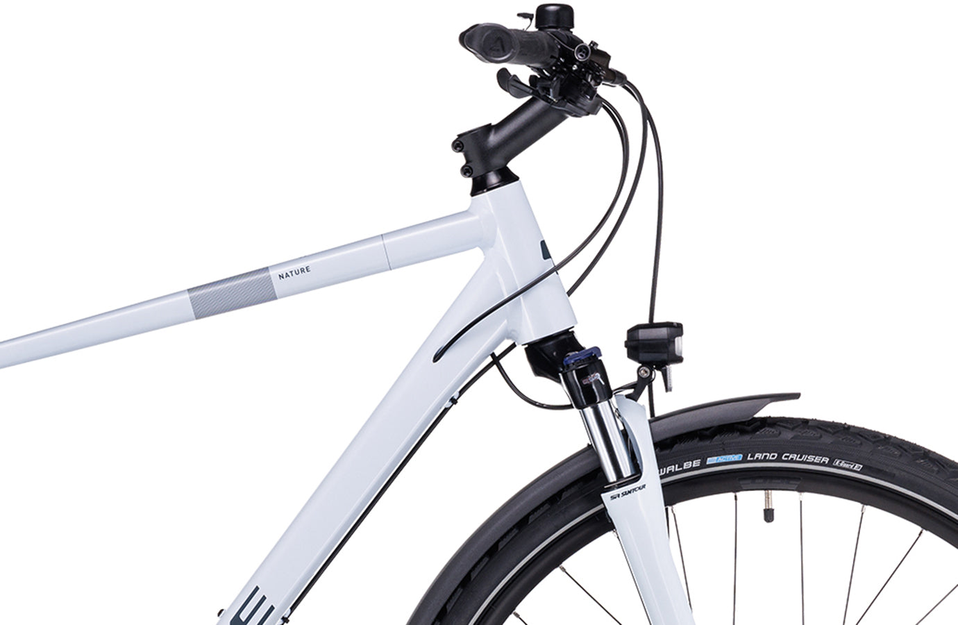 Cube Nature Pro Allroad Classic blanc givré et gris
