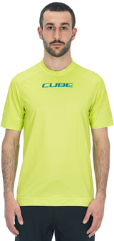 CUBE ATX maillot col rond manches courtes citron vert