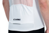 CUBE TEAMLINE maillot CMPT manches courtes blanc