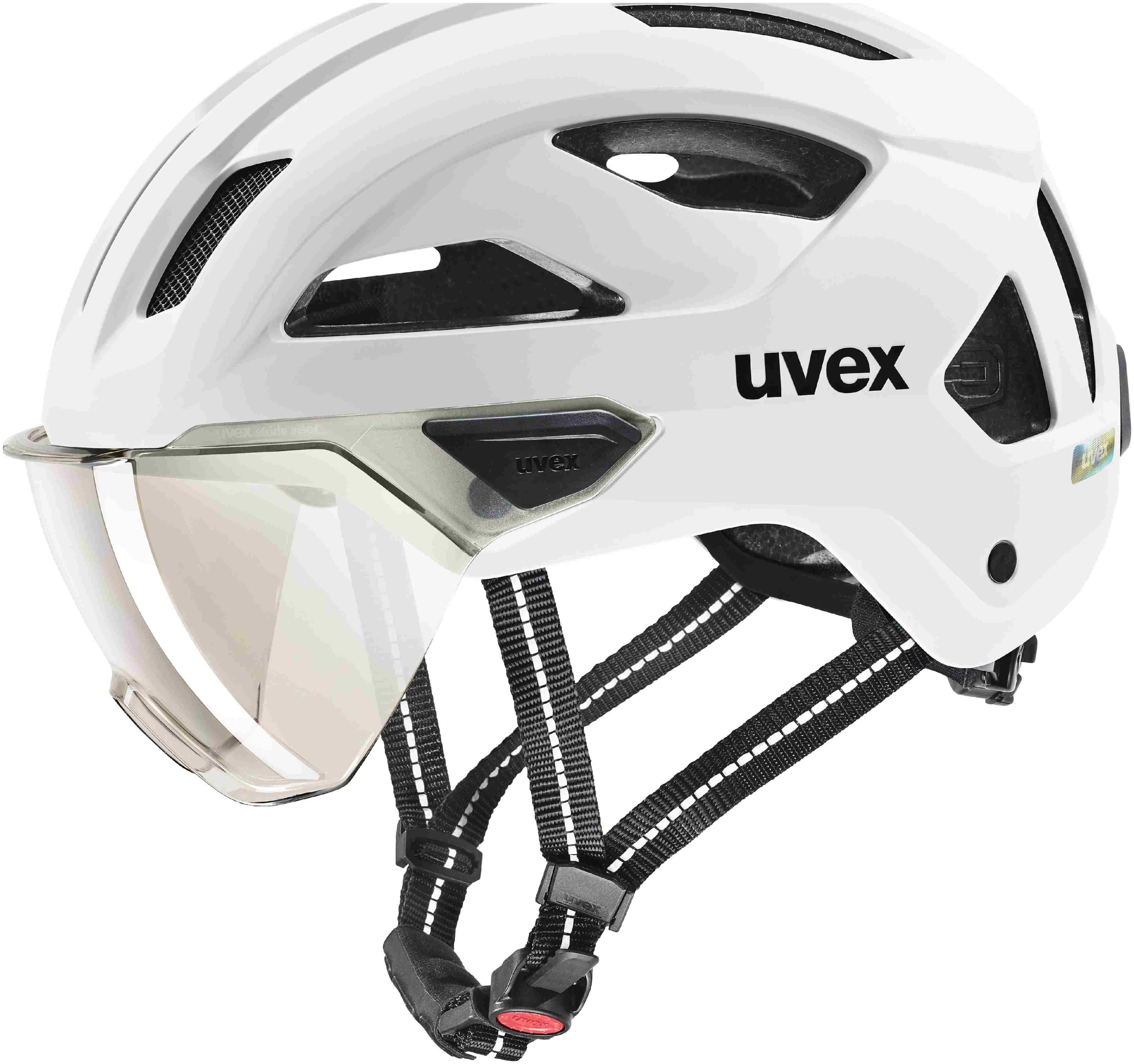 uvex Stride Visor blanc mat/argent clair