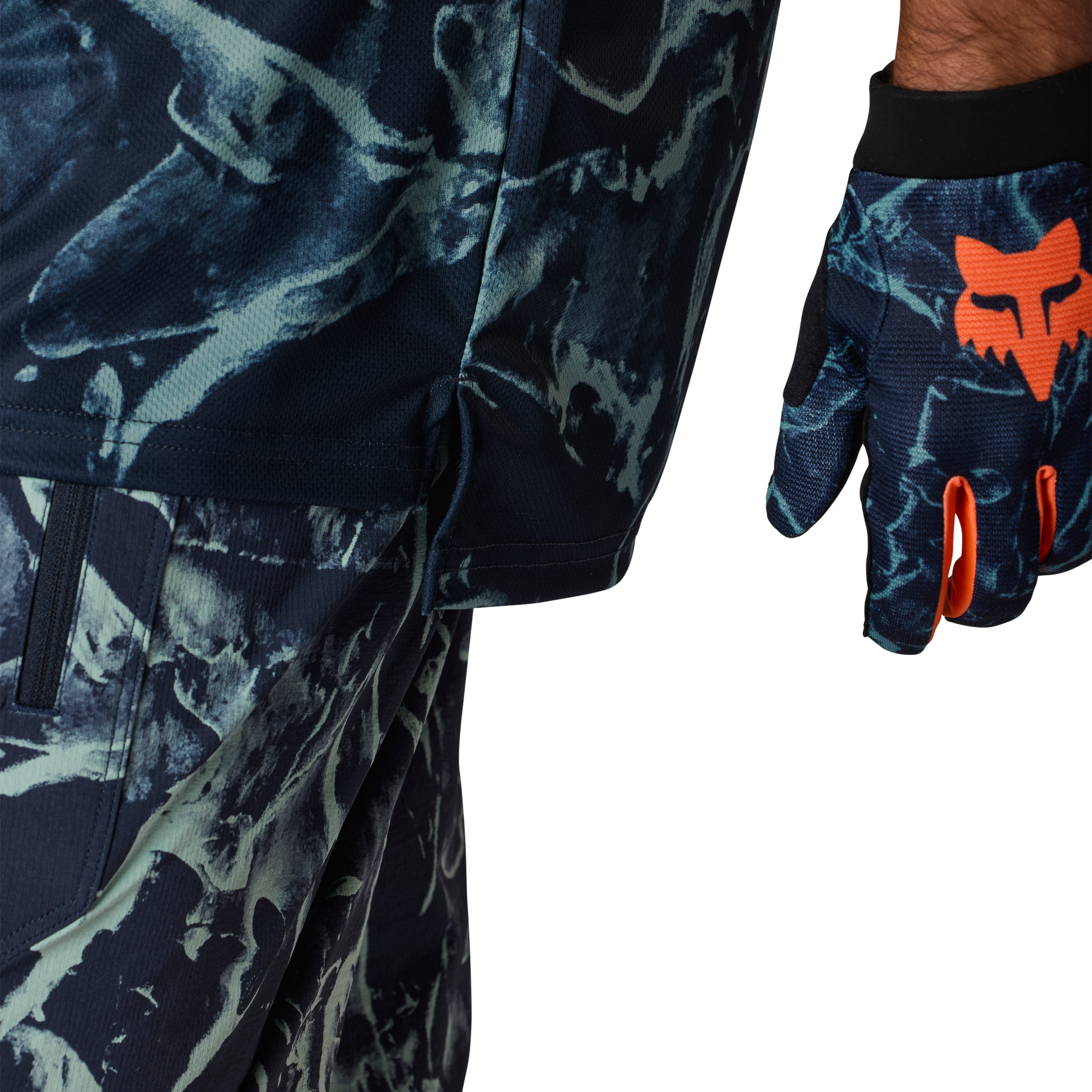 Fox Ranger SS Maillot Img Print Bleu Arctique
