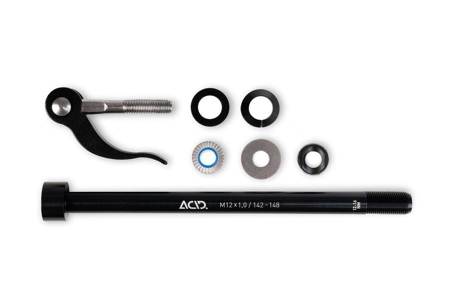 ACID axe traversante M12x1.0 142-148 mm pour remorque vélo
