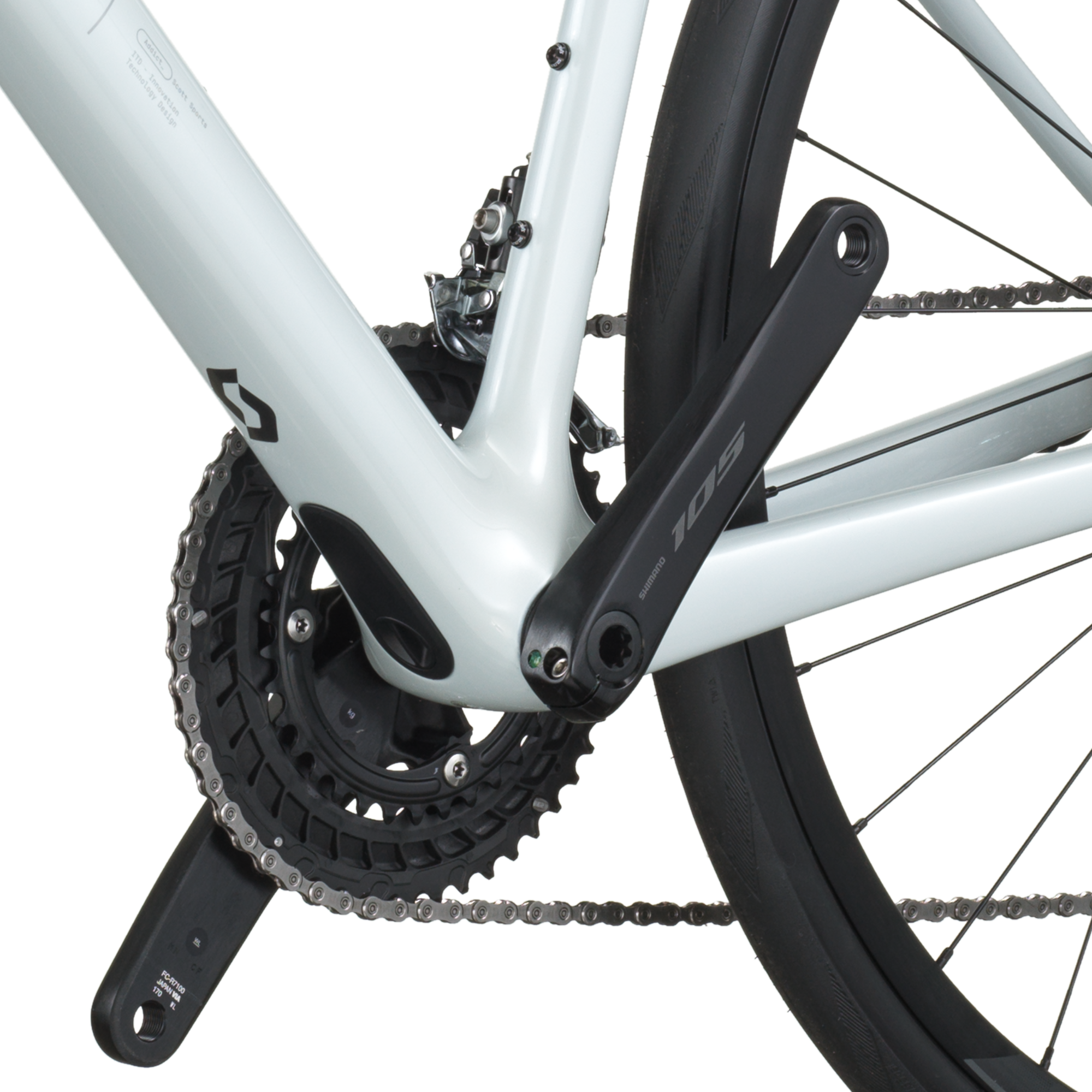 Scott Addict 50 blanc cumulus