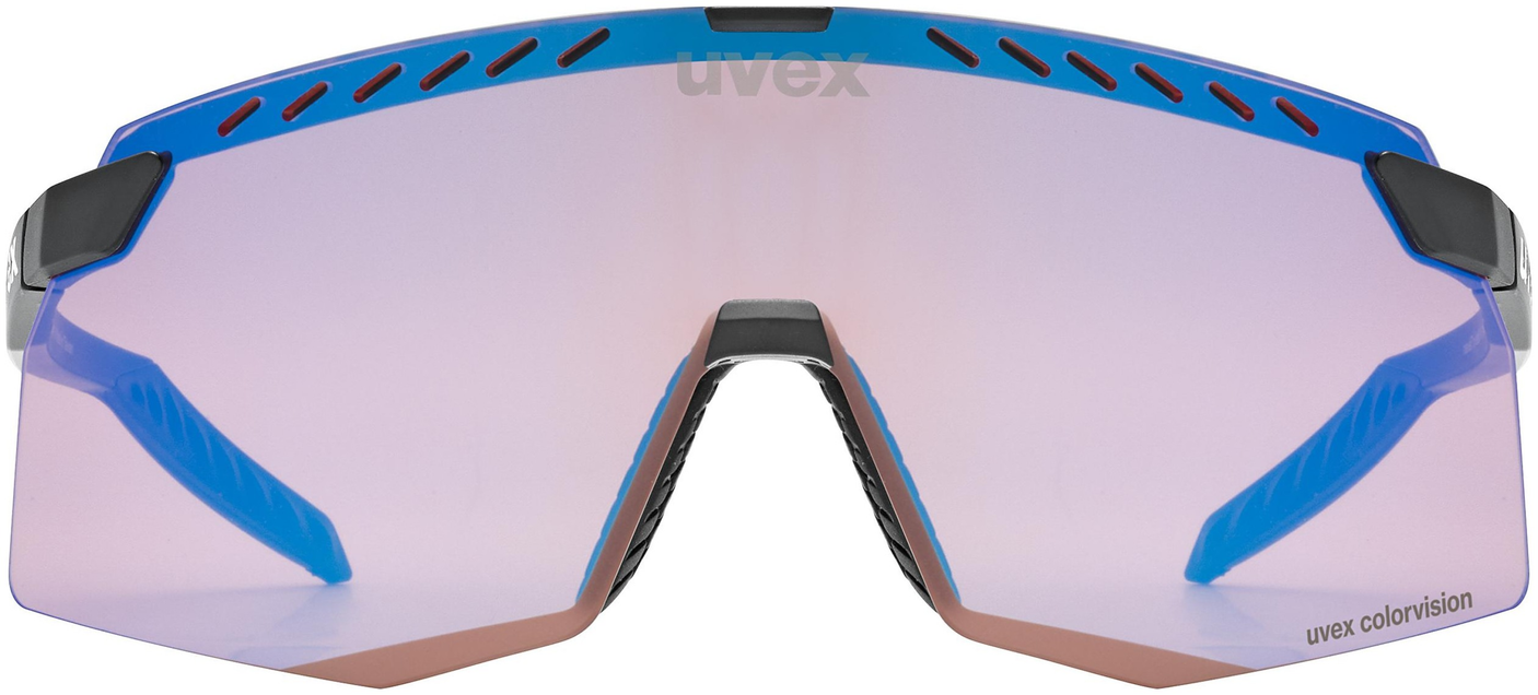 uvex Pace Stage Cv Lunettes de vélo Noir Mat / Miroir Bleu