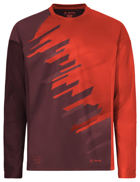 VAUDE T-shirt Moab LS homme VI glowing red/black
