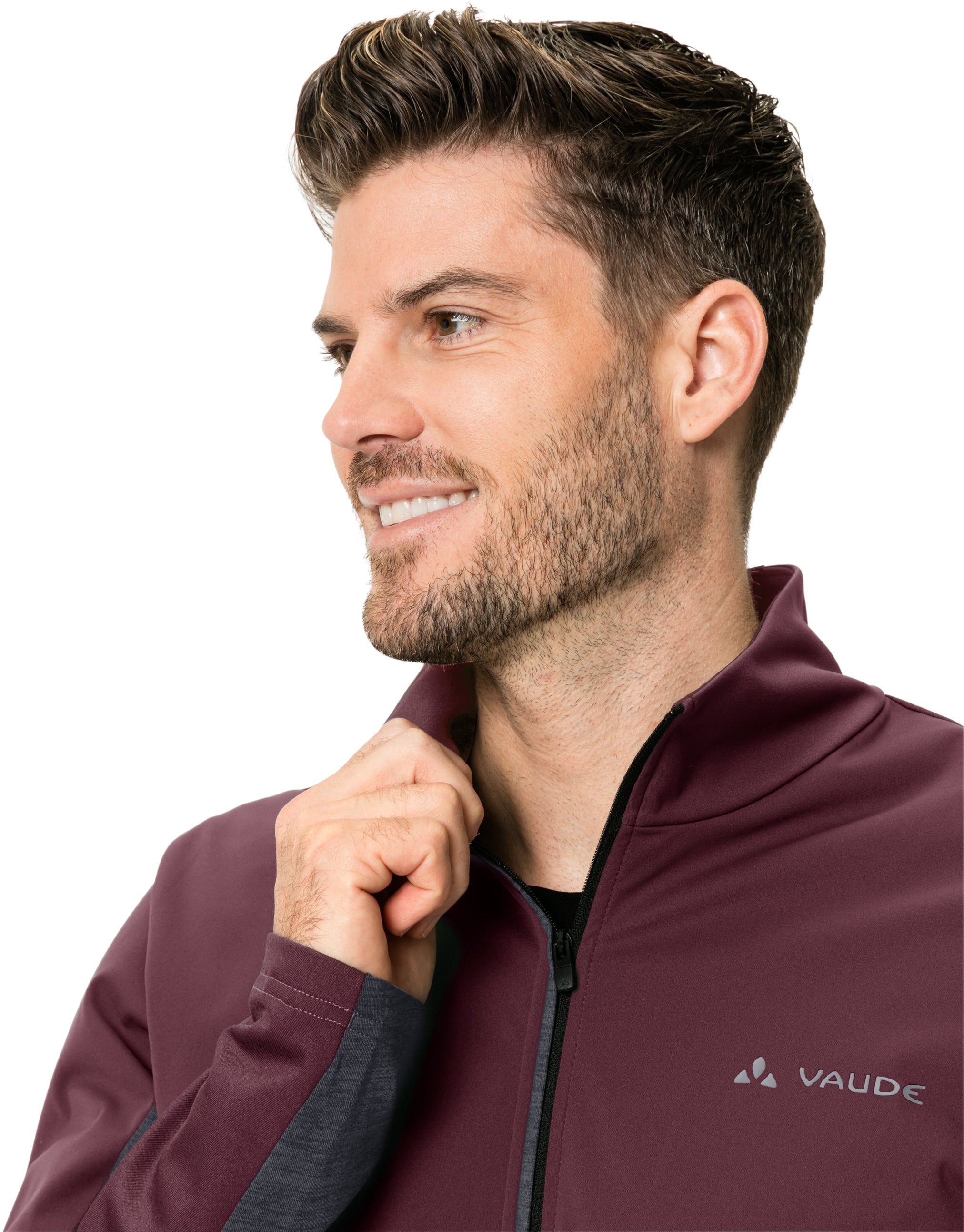 VAUDE All Year Moab T-Shirt avec fermeture éclair intégrale homme rouge/gris