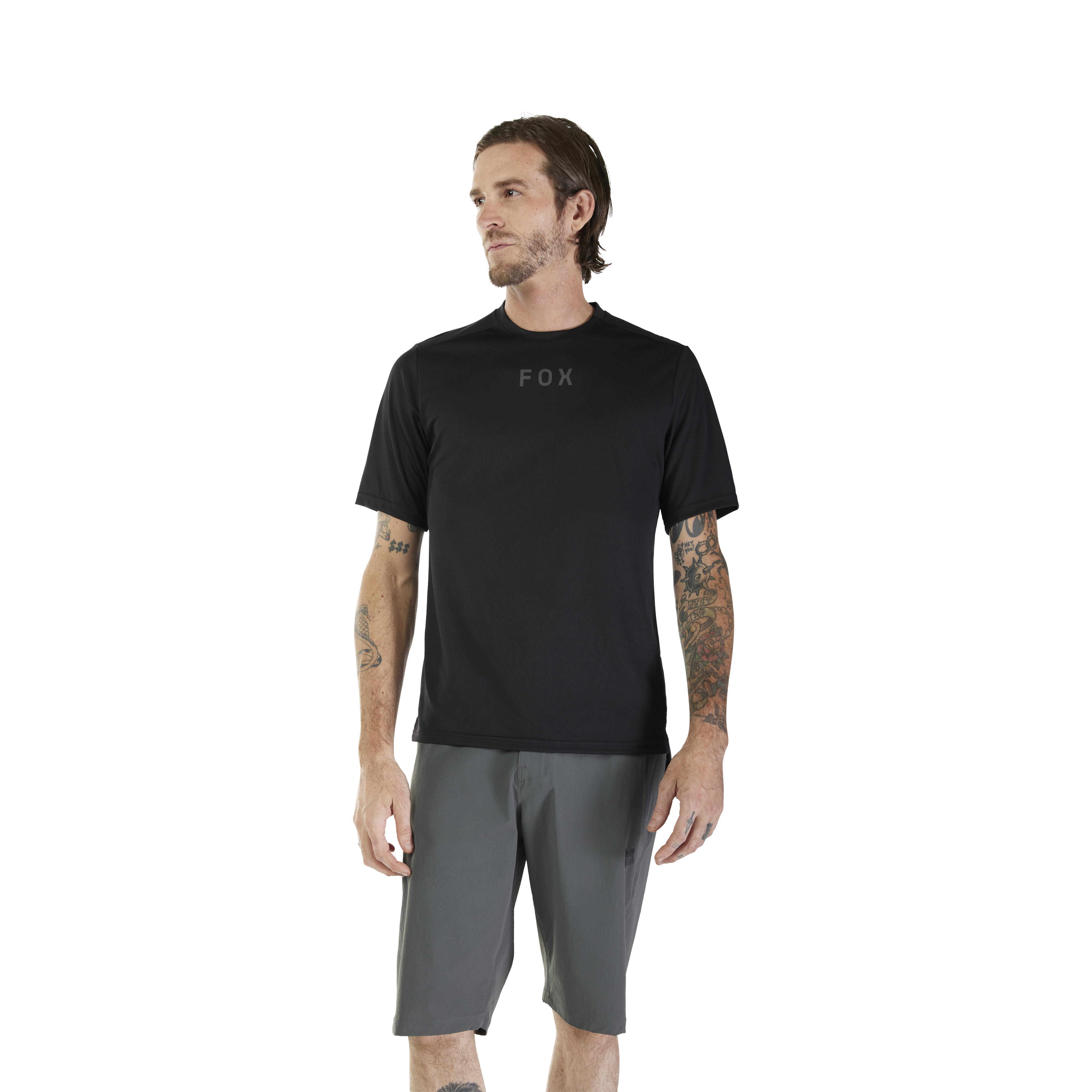 Fox Ranger SS Maillot Wordmark Noir