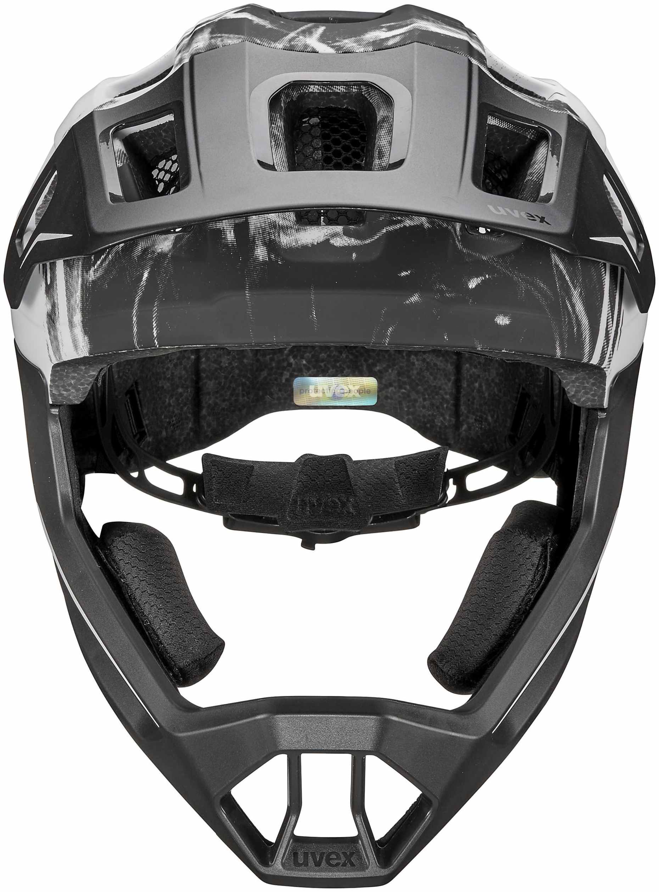 uvex React Jr. Casque intégral enfant Noir-Blanc Mat