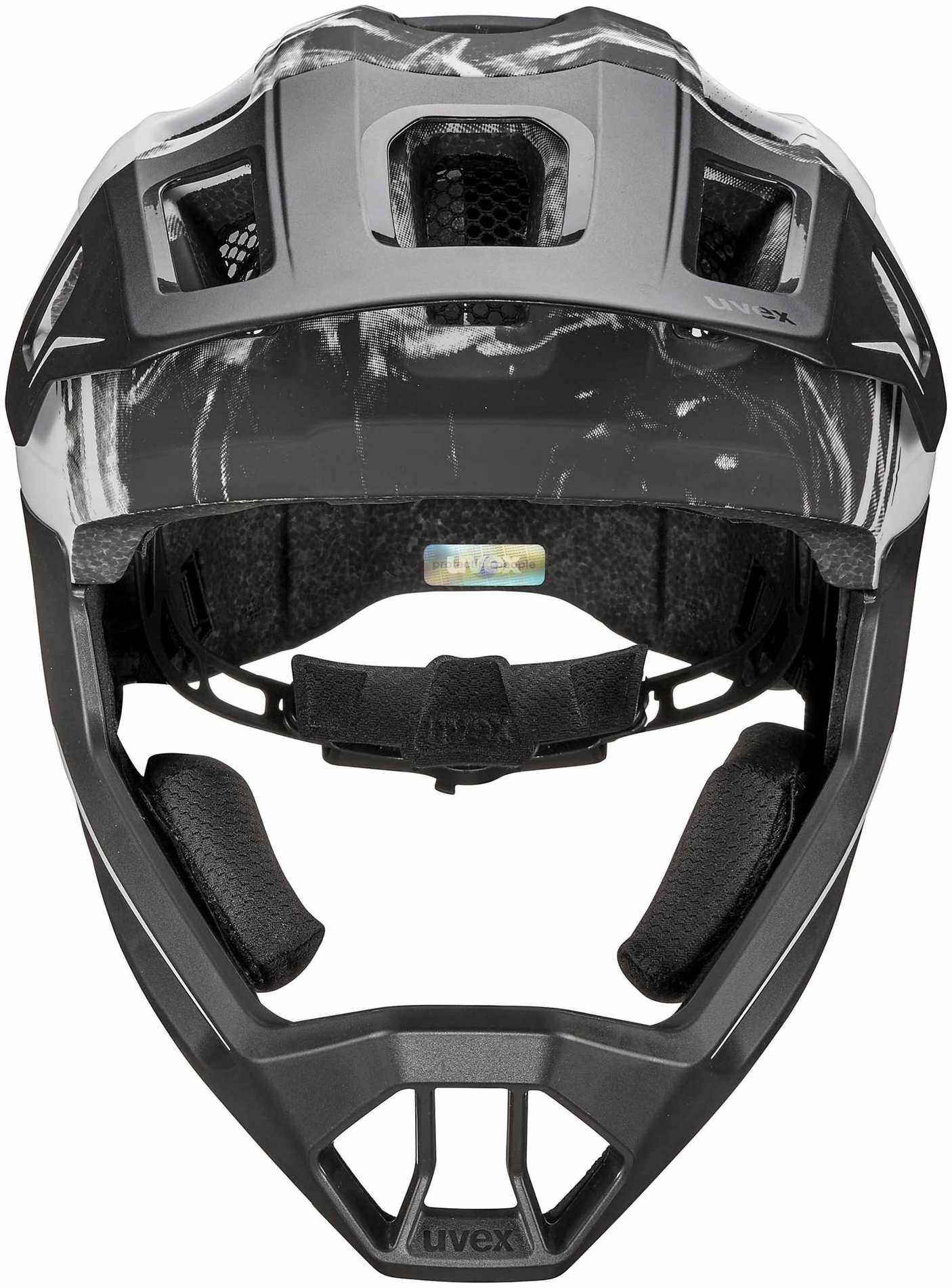 uvex React Jr. Casque intégral enfant Noir-Blanc Mat