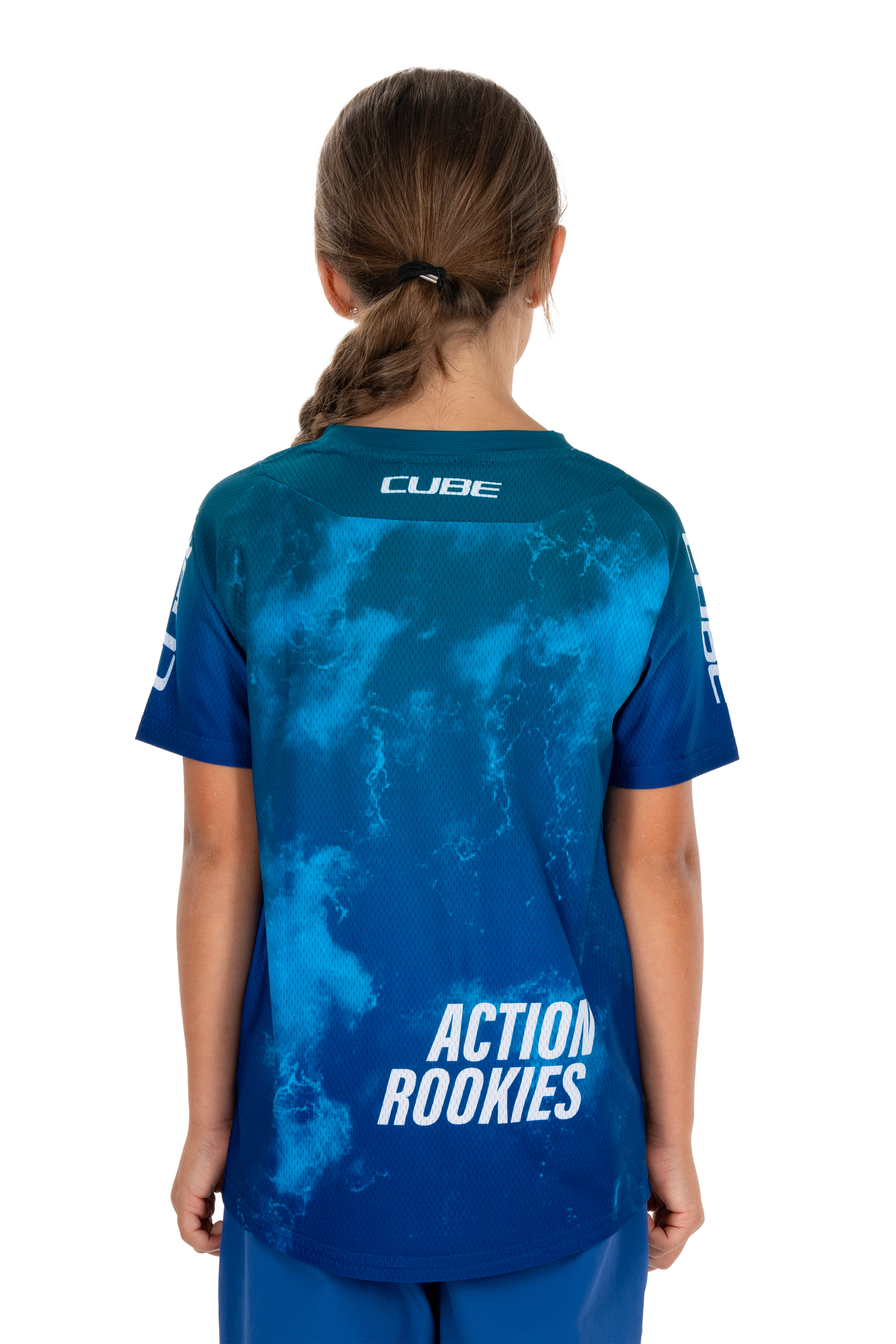 Cube maillot VTT ROOKIE X Actionteam manches courtes blue´n´green