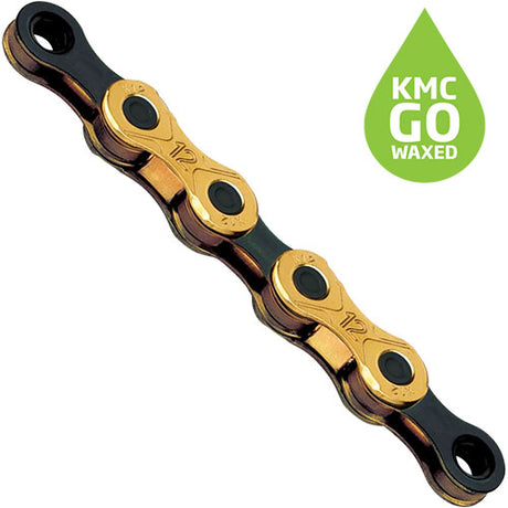 KMC X12 chaîne 12 vitesses 126 maillons cirée or/noir