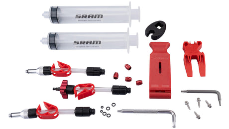 Kit de purge SRAM Standard (DOT) V2 sans liquide de frein DOT 5.1 transparent/rouge