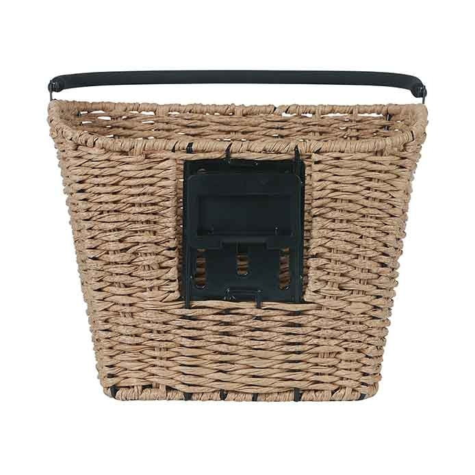 Basil Bremen Panier de guidon aspect rotin beige