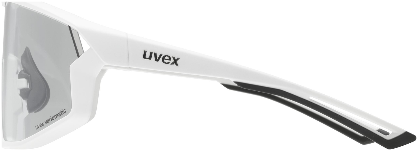 uvex Skyryse V lunettes de vélo Blanc Mat / Lightmirror Silver
