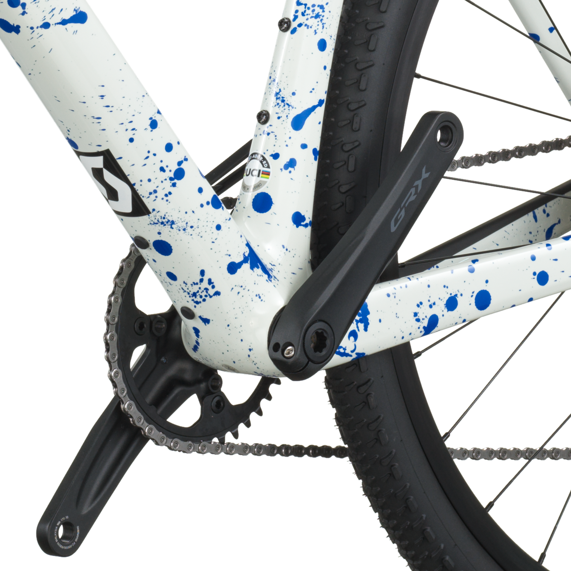 Scott Addict Gravel 30 blanc/bleu éclaboussé