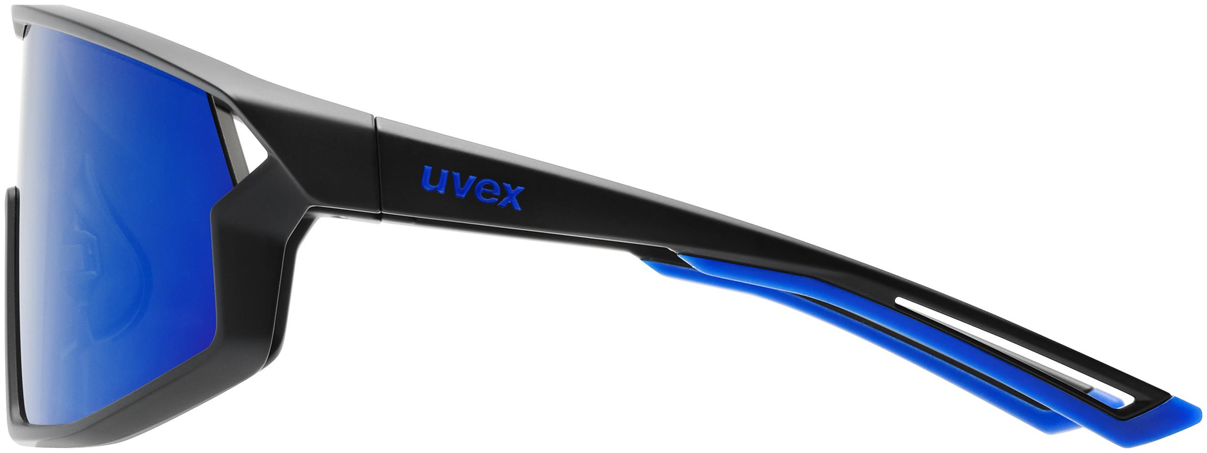 uvex Skyryse Lunettes de vélo Noir Mat / Miroir Bleu