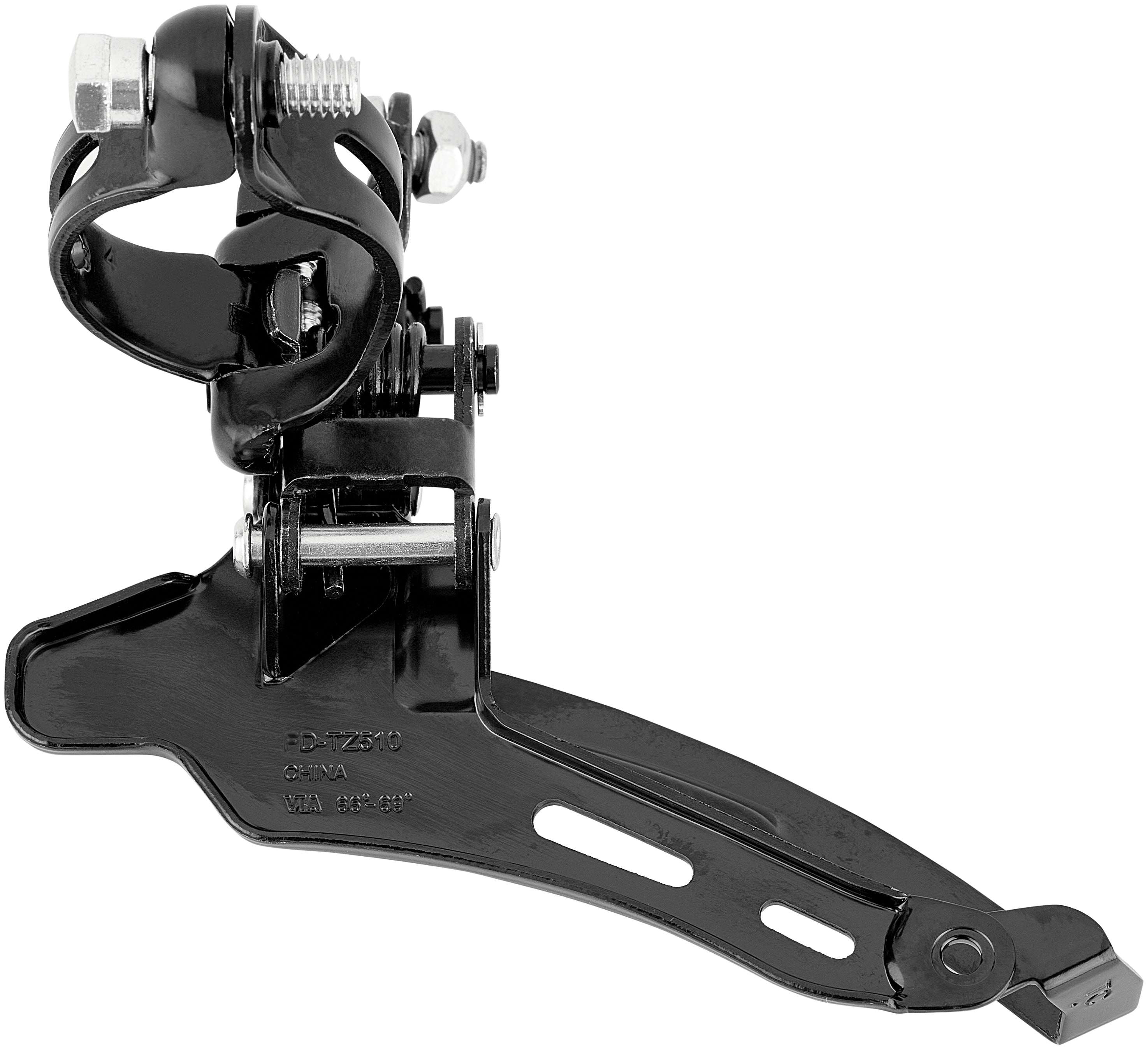 Shimano Tourney TZ FD-TZ510 dérailleur avant 3x6/7 vitesses Down Swing collier haut noir
