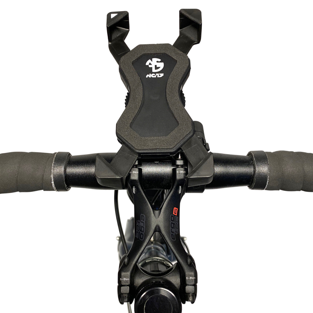 NC-17 Connect 3D Support universel pour smartphone, montage sur cintre Center Mount (centré devant la potence) noir