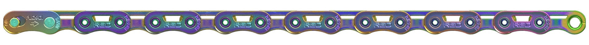 SRAM E1 Flattop chaîne avec PowerLock rainbow