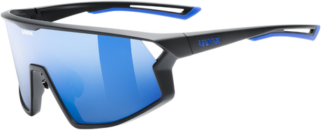 uvex Skyryse Lunettes de vélo Noir Mat / Miroir Bleu