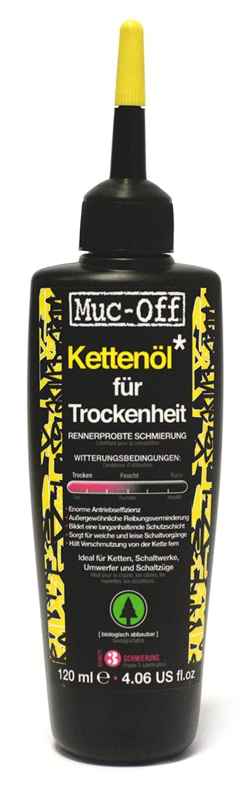 Muc-Off Dry Lube huile de chaîne pour conditions sèches 120ml