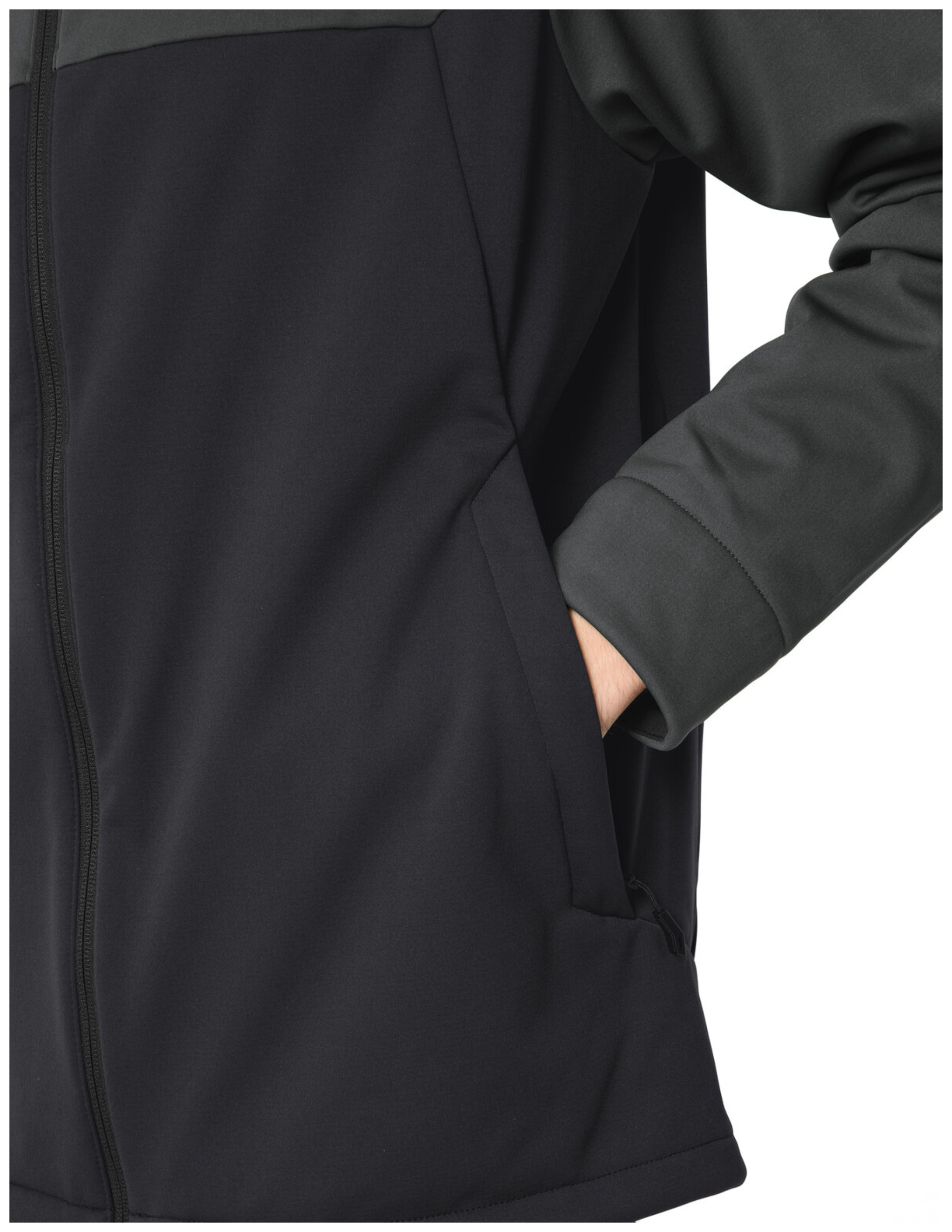 Veste softshell à capuche Qimsa II graphite pour homme VAUDE