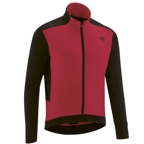 Gonso Bavella maillot manches longues avec zip intégral hommes rouge/noir
