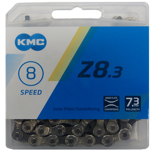 KMC Z8 chaîne 8 vitesses 114 maillons gris