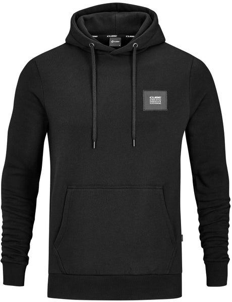 Sweat à capuche bio CUBE noir