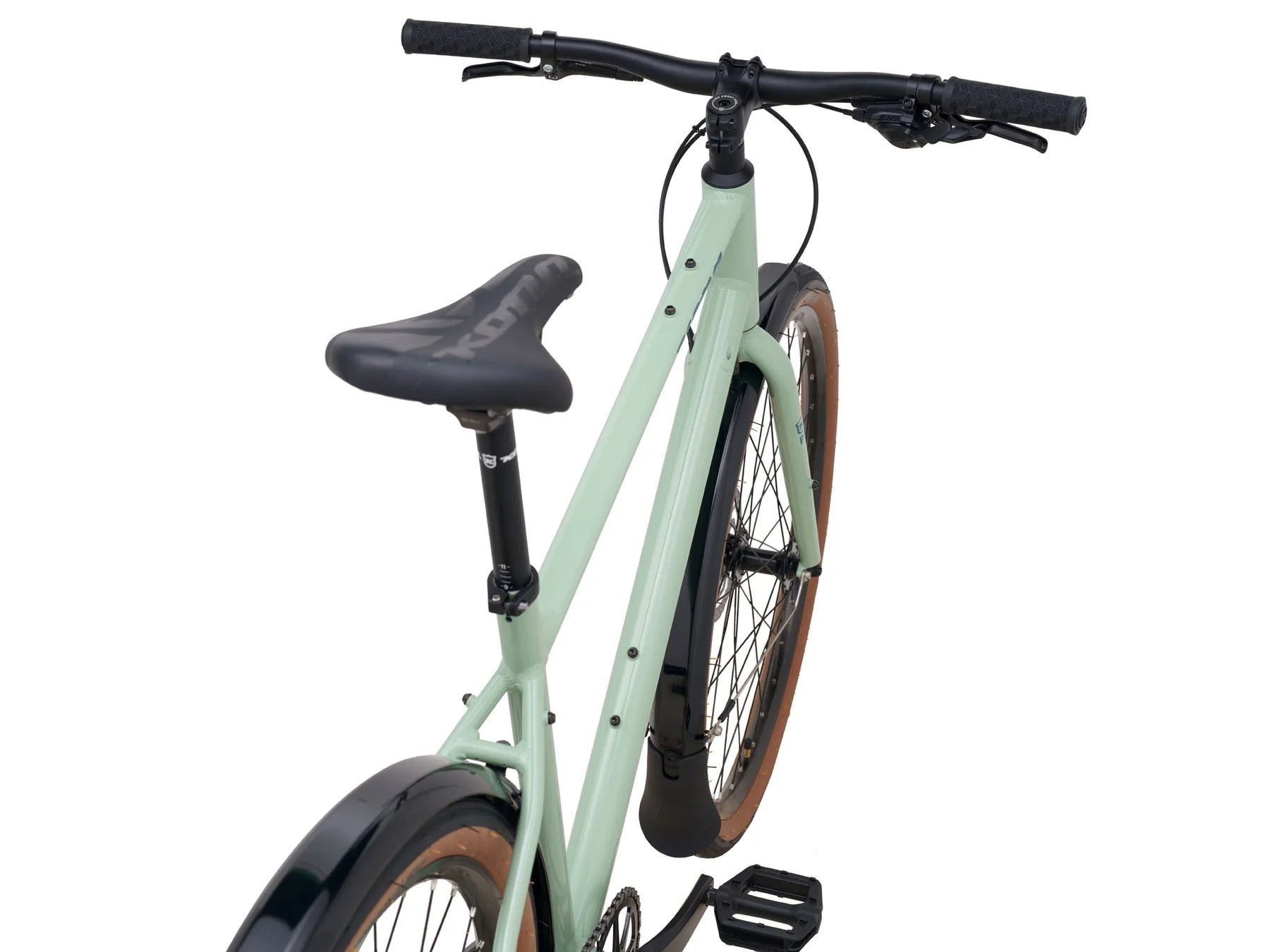 Kona 36e Dew DL Vert avec Shimano Cues & Tektro Gloss Jade avec décalcomanies Storm Blue (2025)
