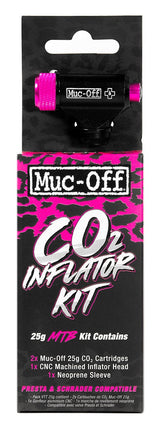 Muc-Off MTB Kit de gonflage cartouches pompe à air noir/rose