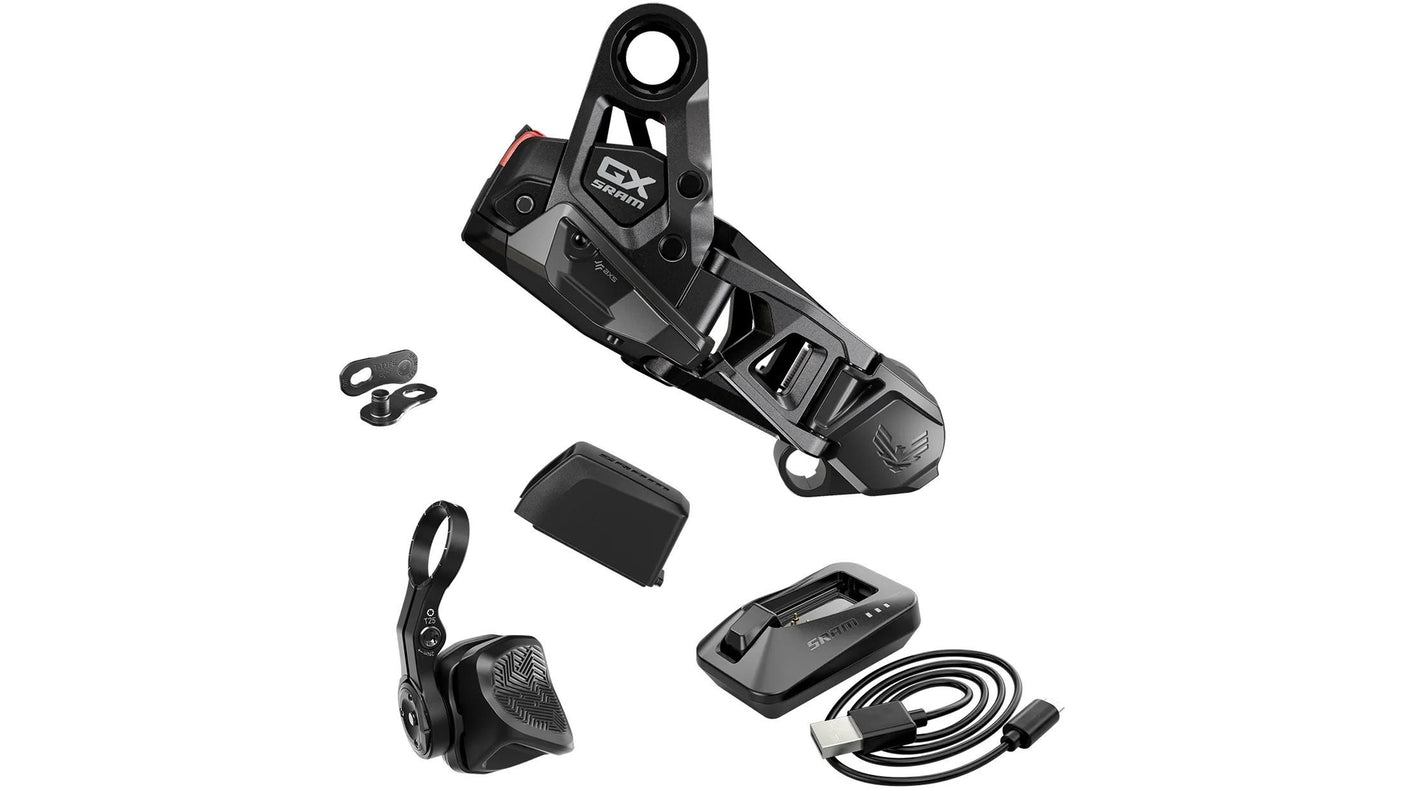 Kit de mise à niveau SRAM GX AXS Eagle T-Type 12 vitesses incluant batterie, corps de dérailleur, POD Rocker, chargeur, Chainlink