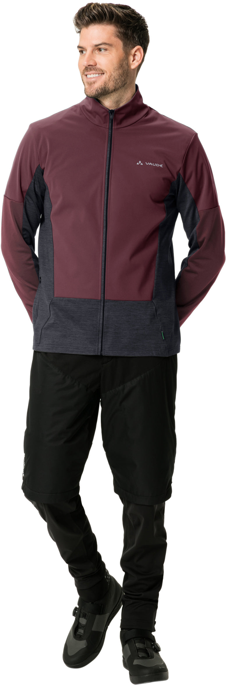 VAUDE All Year Moab T-Shirt avec fermeture éclair intégrale homme rouge/gris