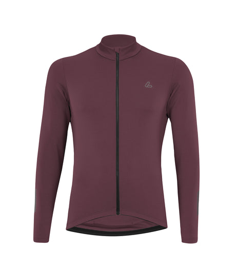 Löffler M Maillot vélo manches longues Skys Merino Mid Marron châtaigne