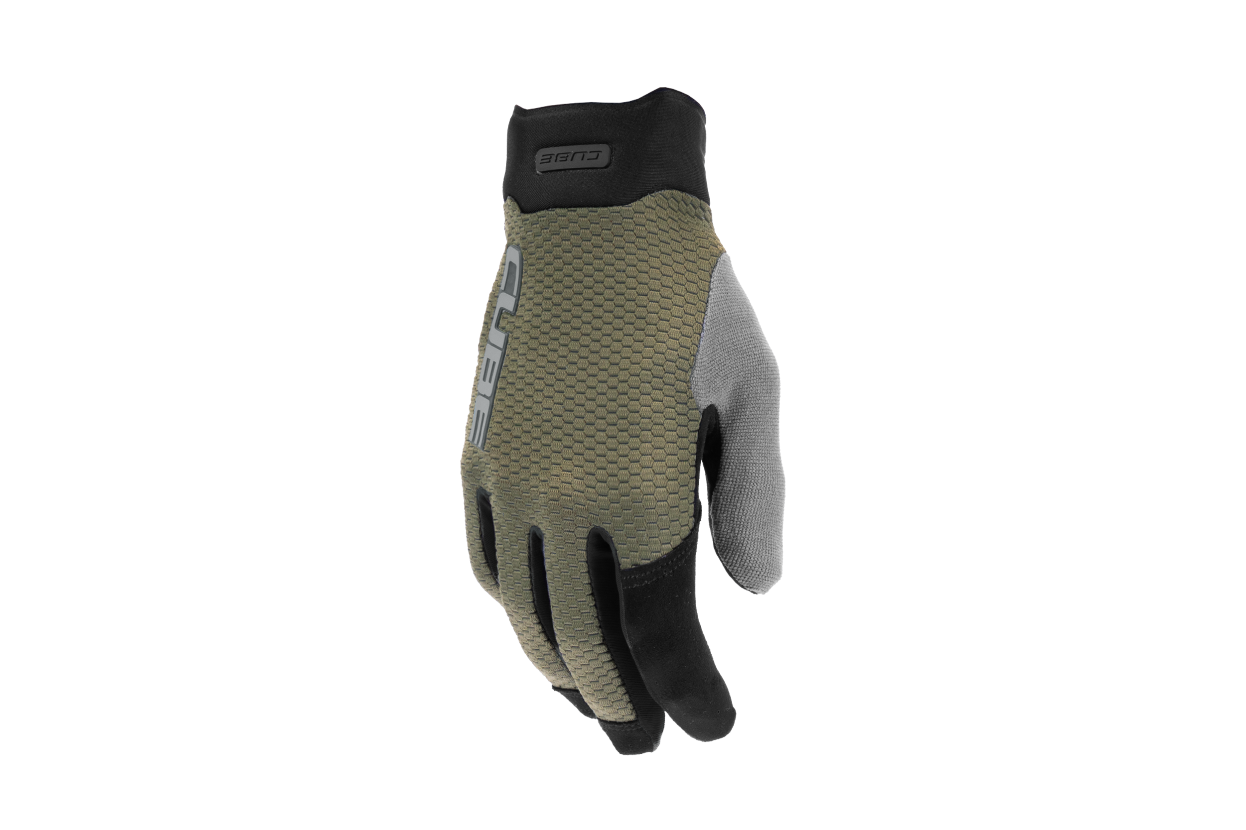 Cube Gants Gravity à doigts longs TM olive´n´grey