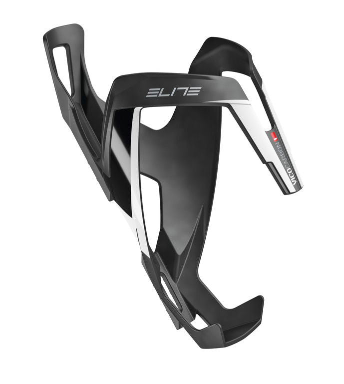 Elite Vico Porte-bidon carbone mat noir/blanc graphique