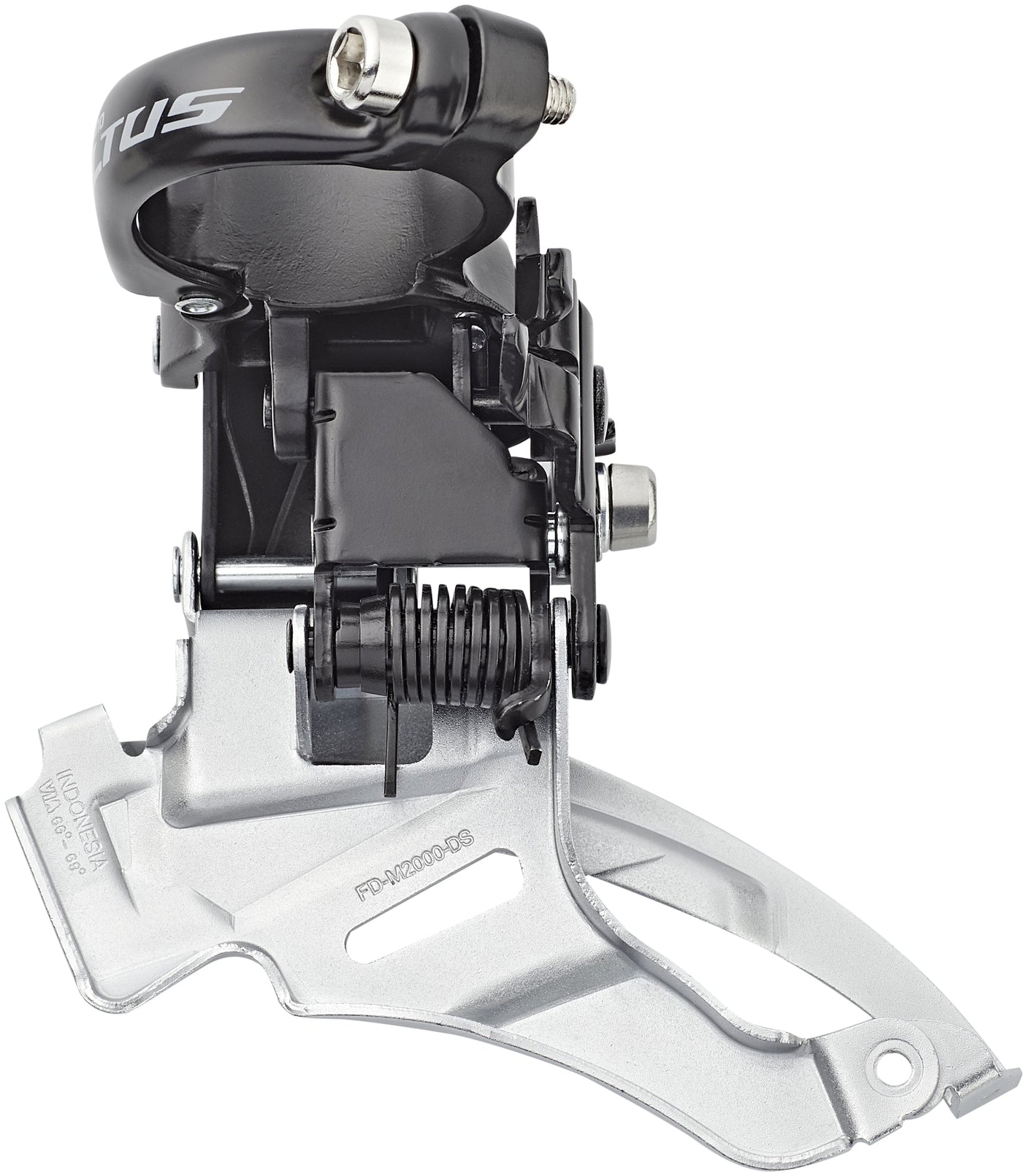 Shimano Altus FD-M2000 dérailleur avant 3x9 vitesses Down Swing collier haut argent/noir