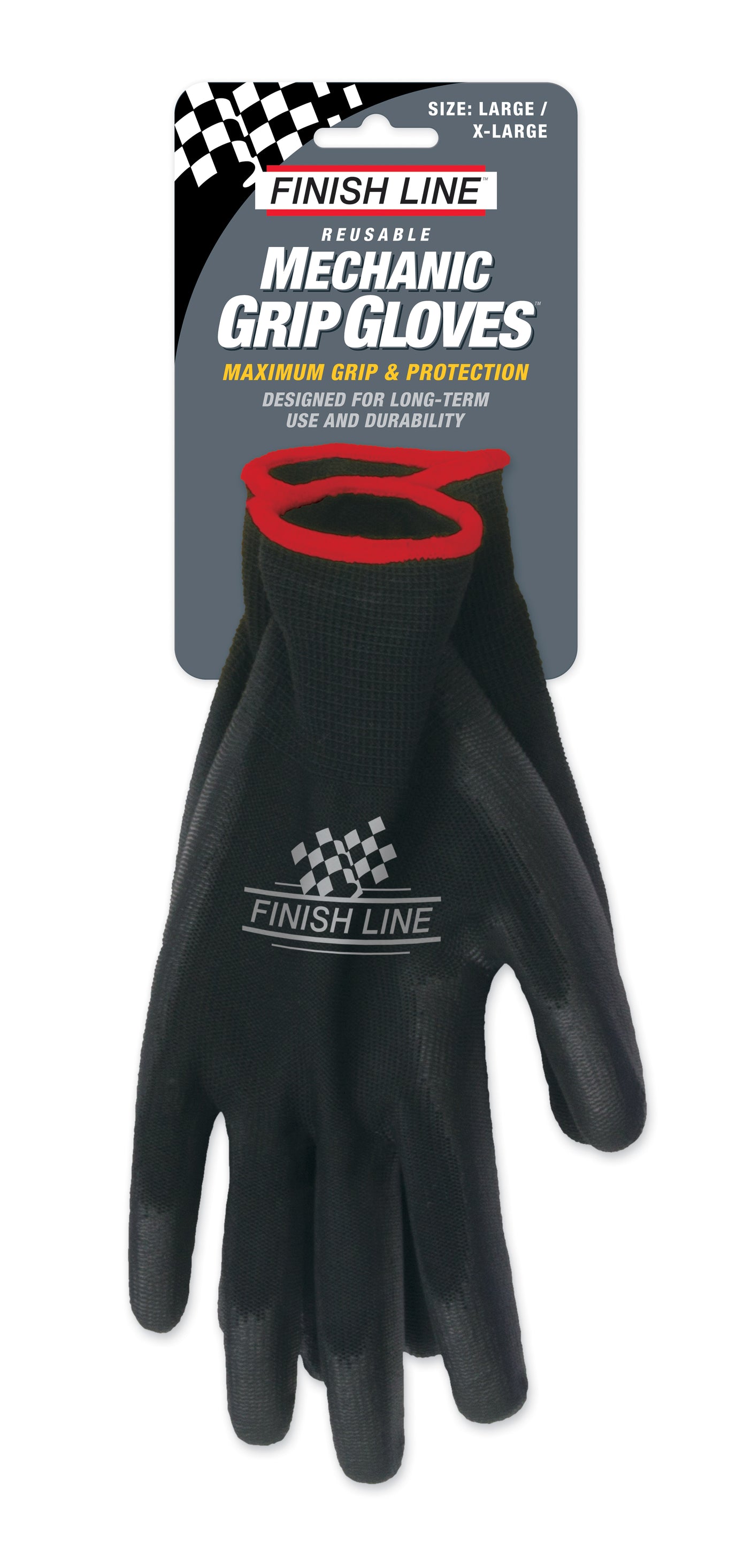 Gants de mécanicien Finish Line noir L/XL