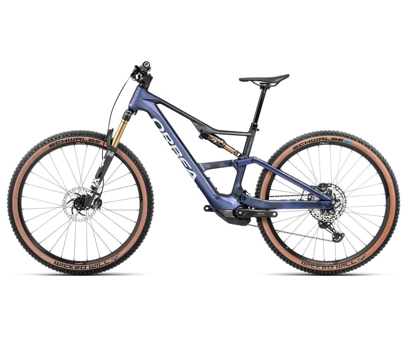 Orbea RISE SL M10 630W Tanzanite Carbon View - Carbone Brut