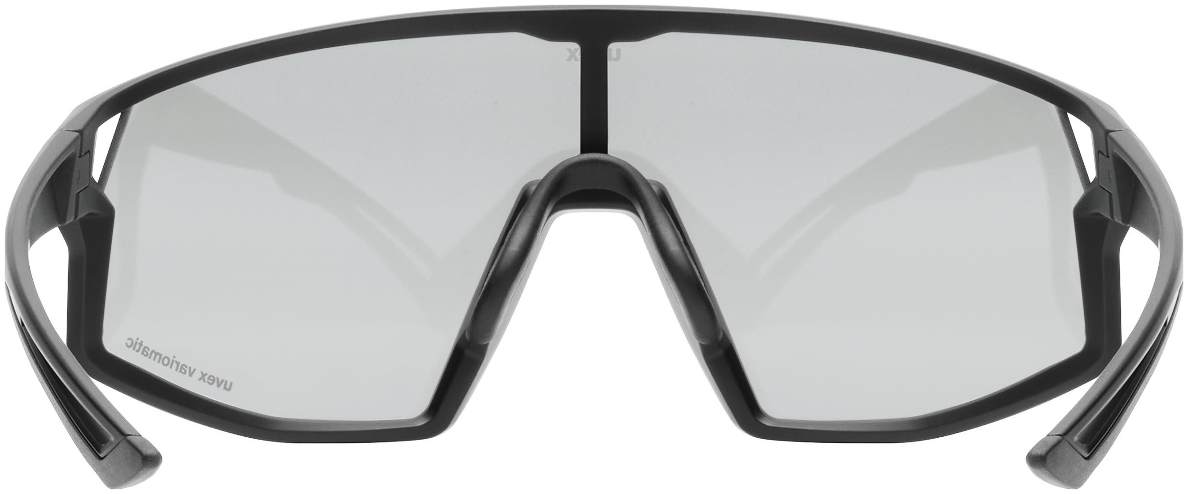 uvex Skyryse V lunettes de vélo Noir Mat / Lightmirror Argent