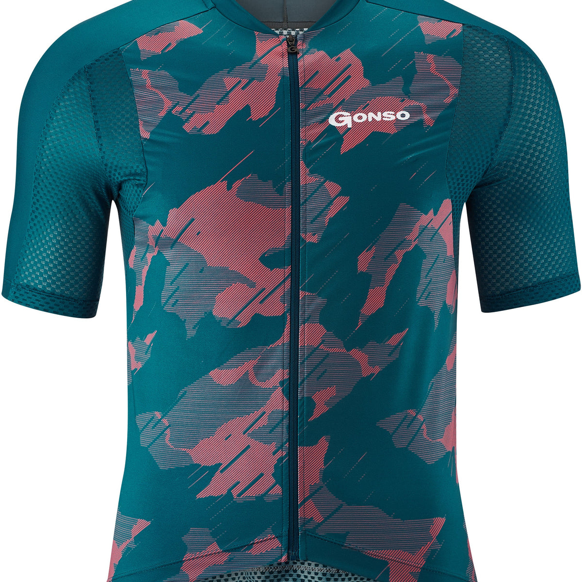 Maillot Cycliste Homme Primal Duvine - Noir/vert - Manches Courtes - Fermeture Intégrale - M