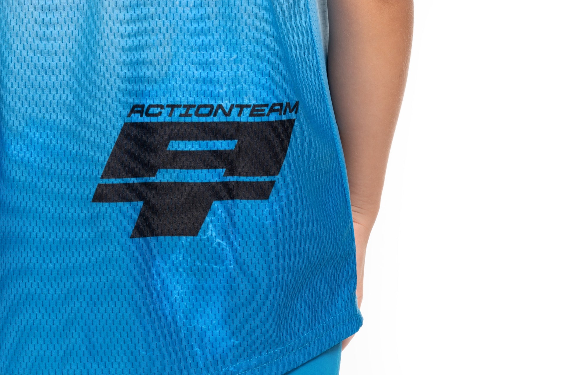 CUBE MTB Maillot ROOKIE X Actionteam manches courtes topas bleu