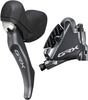 Shimano GRX ST-RX810/BR-RX810 Set de freins à disque avant Flat Mount 2 vitesses gris/noir