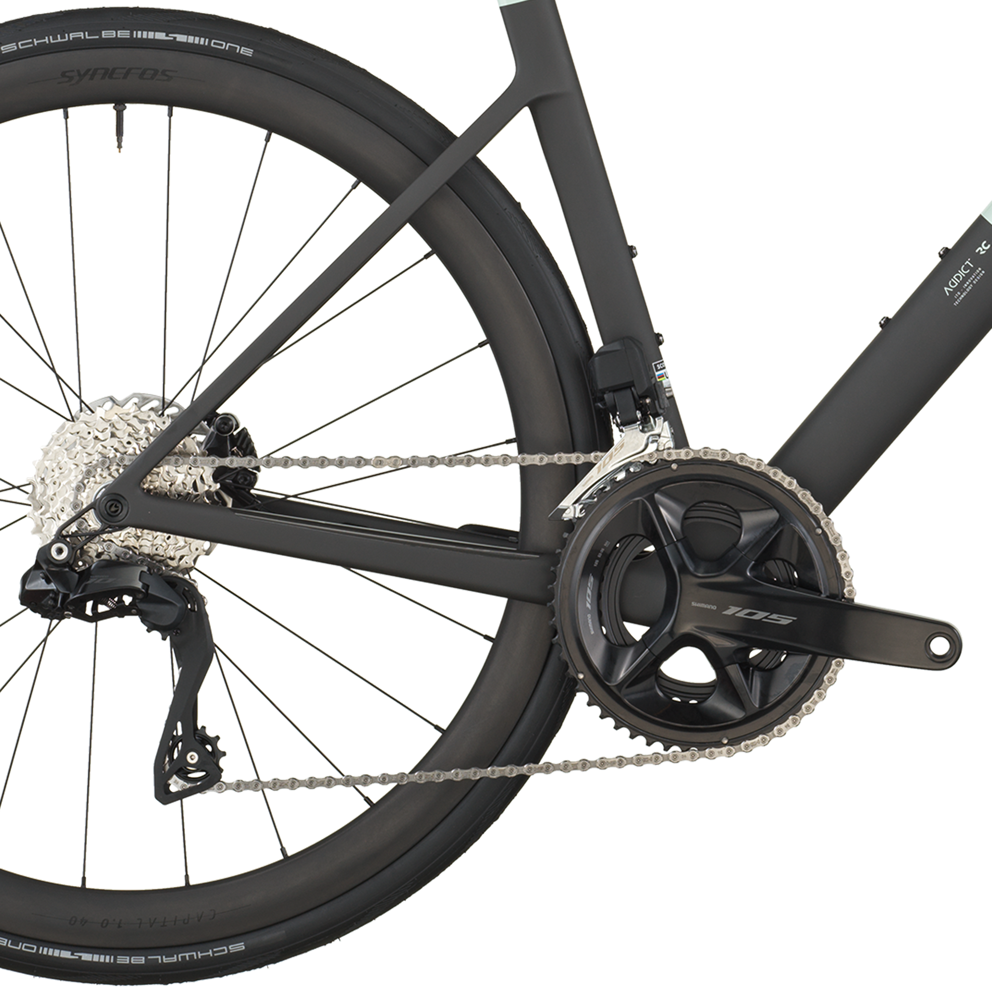 Scott Addict RC 30 vert givré/noir carbone