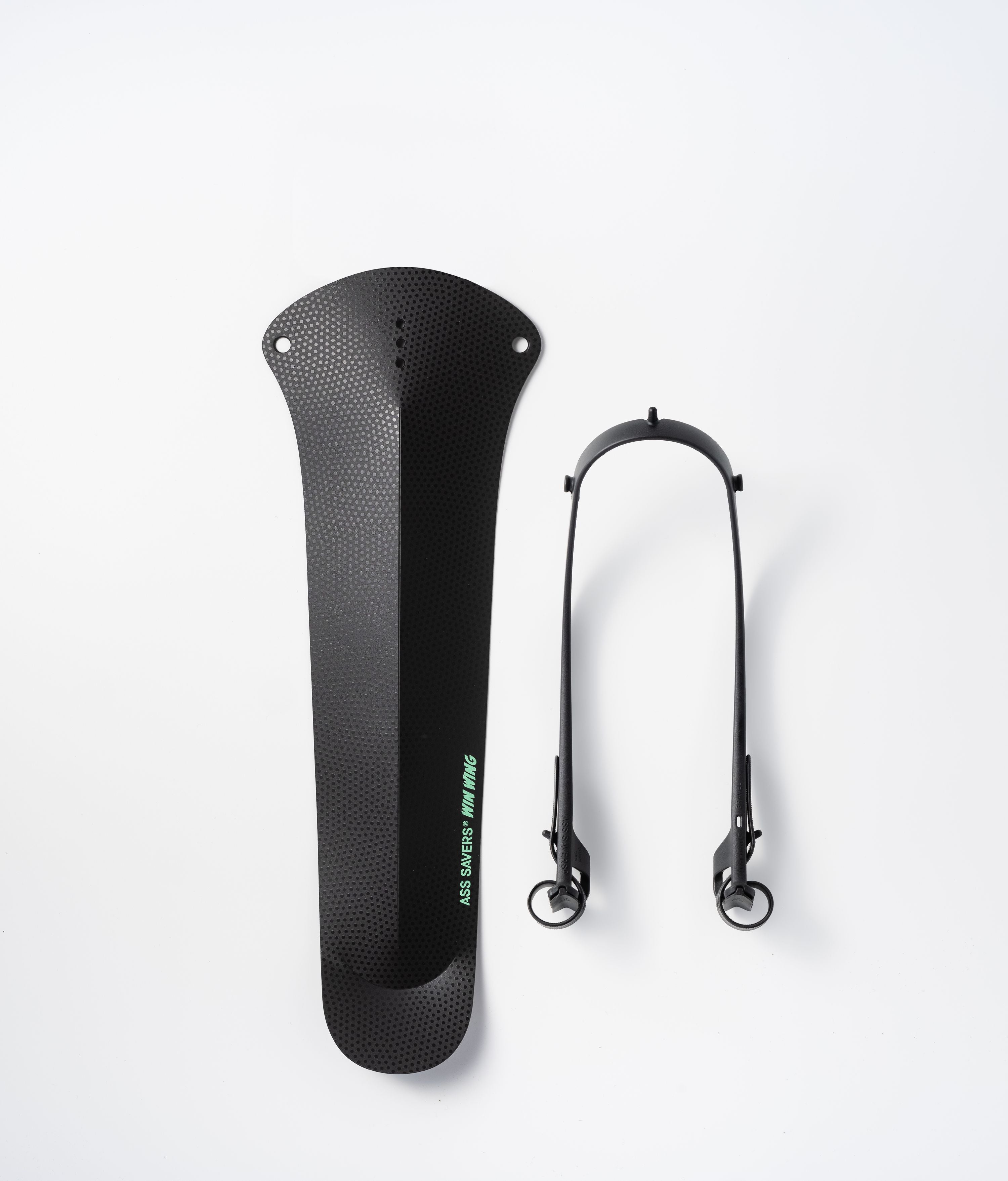Ass Savers WGS-2 Win Wing Garde-boue arrière Gravel noir à pois