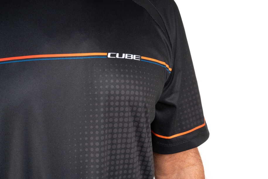 Cube Maillot col rond Tech TEAMLINE manches courtes black