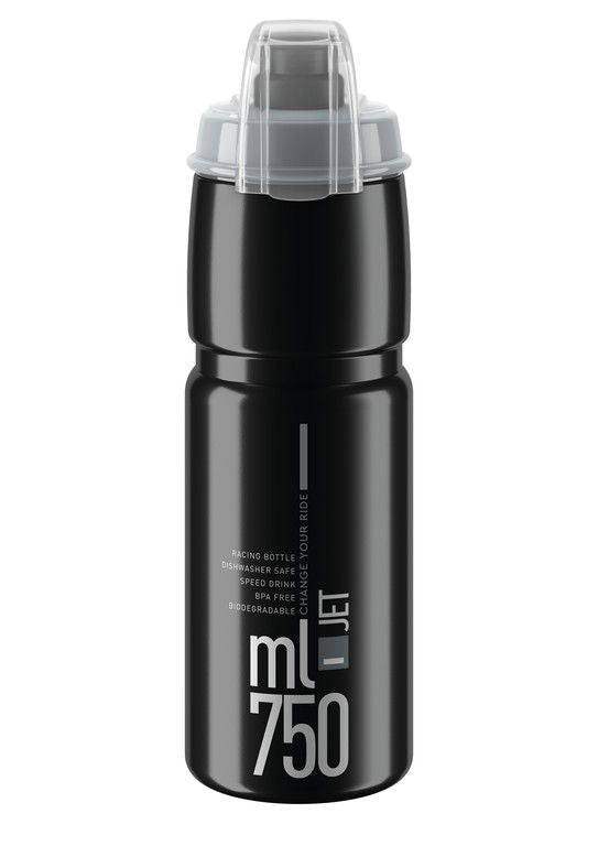 Bouteille d'eau Elite Jet Plus 750ml noir/gris logo