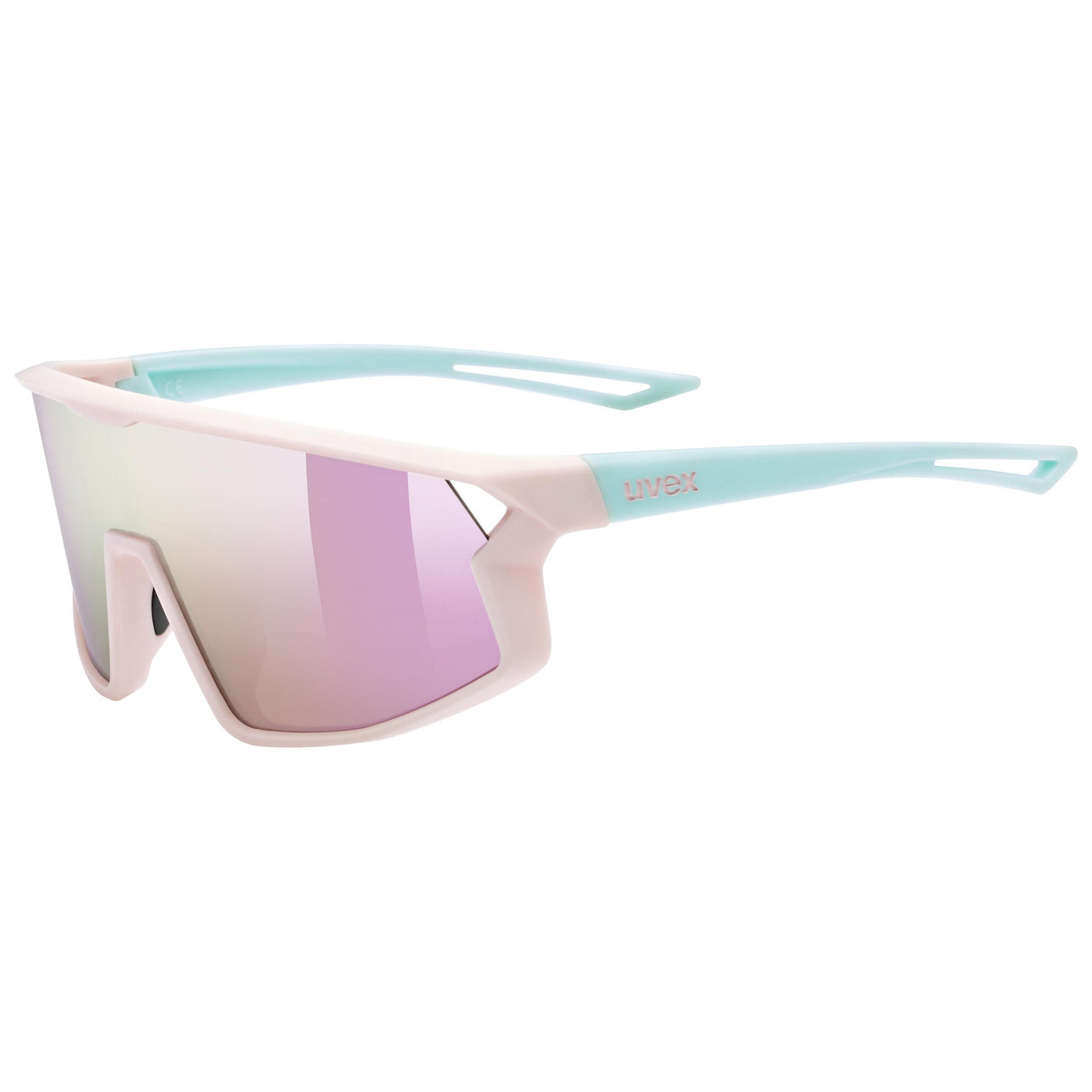 uvex Skyryse Jr. Lunettes de vélo Rose-Vert Mat / Miroir Rose