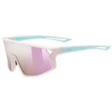 uvex Skyryse Jr. Lunettes de vélo Rose-Vert Mat / Miroir Rose